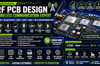 design custom rf pcb, wifi bluetooth GSM gps lora wireless communication boards