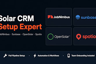 set up your solar CRM jobnimbus sunbase opensolar spotio