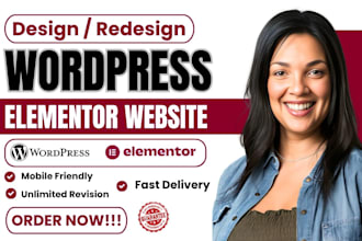 build wordpress website design redesign wordpress elementor blog website