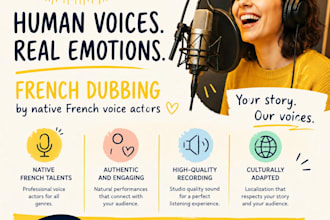 provide a native french dubbing team for your videos
