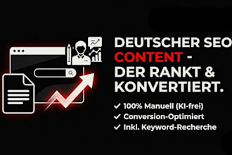 write german SEO blog article and website copy