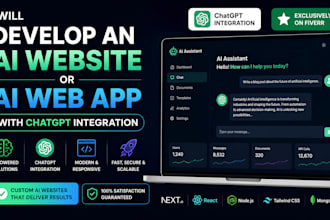 develop an ai website or ai web app with chatgpt integration