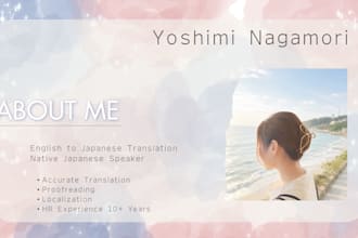 japanese translation and proofreading by native speaker