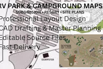 draw rv park, campground, subdivision and resort maps