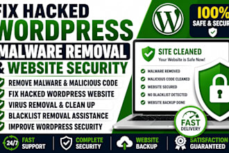 fix hacked wordpress website malware removal security and virus cleanup