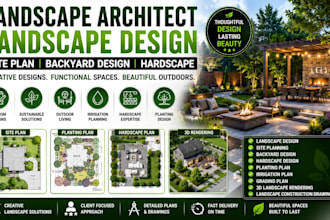 landscape architect landscape design site plan backyard design hardscape