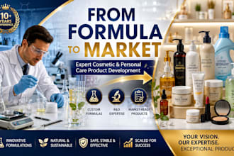 develop custom haircare, skincare, makeup and detergent formulas