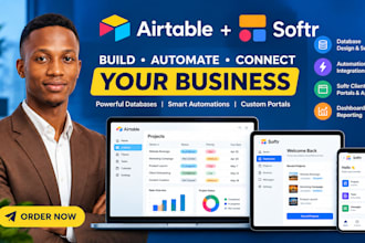 build airtable databases, automations, and softr portals