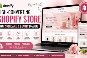 design a professional skincare and beauty shopify store that converts