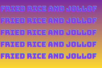 do fried rice and jollof rice for dinner