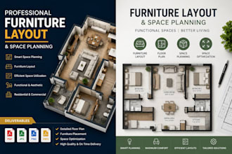 create professional furniture layout and space planning designs