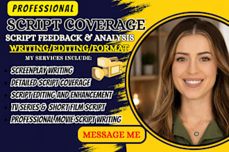 provide script coverage, feedback, and analysis for your tv script or screenplay