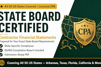 prepare contractor financial statements for state license board submission