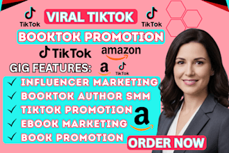viral booktok video promotion amazon kindle ebook promotion tiktok booktok ads