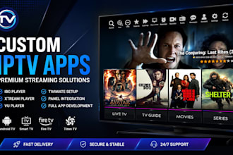 create custom iptv apps, ibo player, xtream player, vu player, tivimate to panel