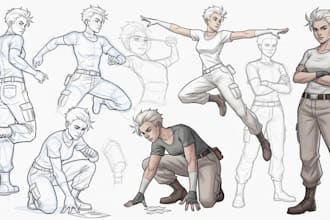 draw sketches with your character