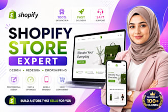build rebuild shopify store, shopify website, dropshipping website