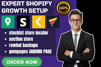 setup stockist store locator section store rewind backups gempages landing page