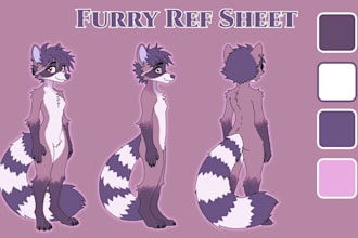 furry reference sheet furry art character sheet character design anthro fursona