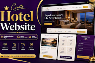 create hotel website package booking pages guest service form room amenities