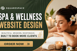 design squarespace spa website wellness therapy website massage service website