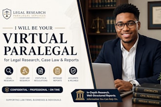 do virtual paralegal for legal research case law and reports