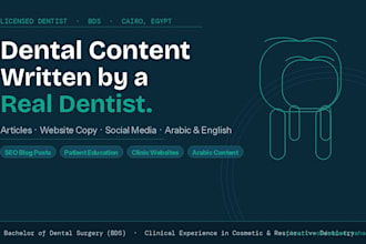 write expert dental content and medical articles for your clinic or website