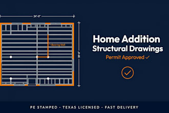 home addition structural drawings for fast permit approval texas