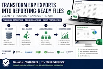 clean and structure erp exports for reporting and audit