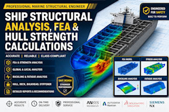 perform ship structural analysis, fea, and hull strength calculations