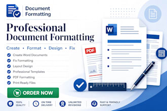 create, format, design, fix your word document, layout design, templates