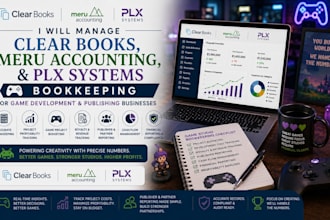 manage clear books meru accounting and plx systems bookkeeping for game dev biz