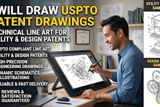 create expert uspto patent drawings and illustrations for your invention