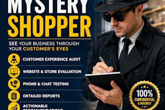 be your professional mystery shopper and customer experience evaluator