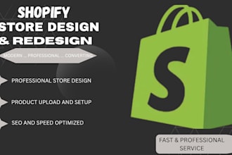 build shopify , shopify design and redesign,  shopify website design
