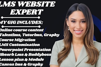 create course content on canvas lms, tutorlms, buddyboss, absorb lms, talentlms