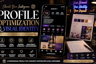 do instagram branding makeover with profile optimization and visual identity