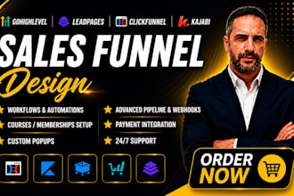 build clickfunnels samcart thrivecart leadpages kajabi funnel and landing page