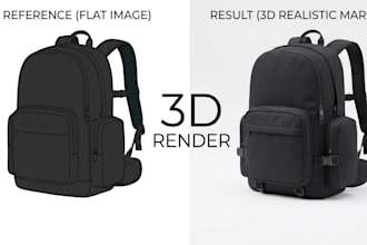 design 3d bag renderings of all kinds
