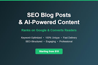 write SEO blog posts and ai powered content that converts
