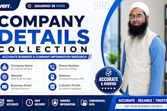 do web research and company details collection