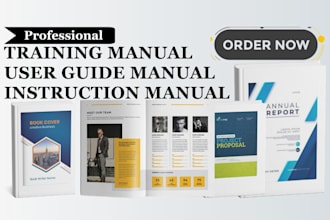 design, format training manual, instructional manual and user guide manual