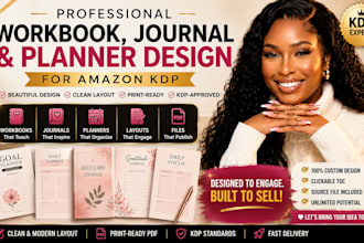 design and format your workbook journal planner for amazon KDP book formatting