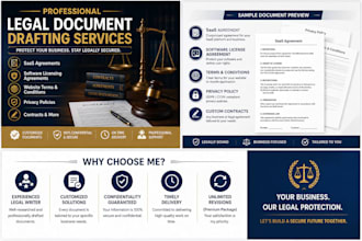 draft contracts, saas agreements, privacy policies and legal documents