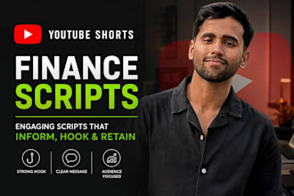 write youtube shorts scripts for finance and money channels
