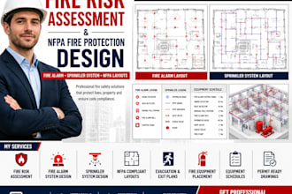 do fire risk assessment, fire alarm and sprinkler system design, nfpa compliant