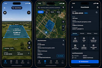 build ar land parcel app, gis mapping app, property boundary and survey software