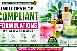 develop compliant formulations for your cosmetic products