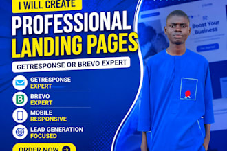 create a high converting landing page in getresponse or brevo