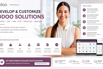 develop odoo website customization fix odoo erp design web app crm pos modules